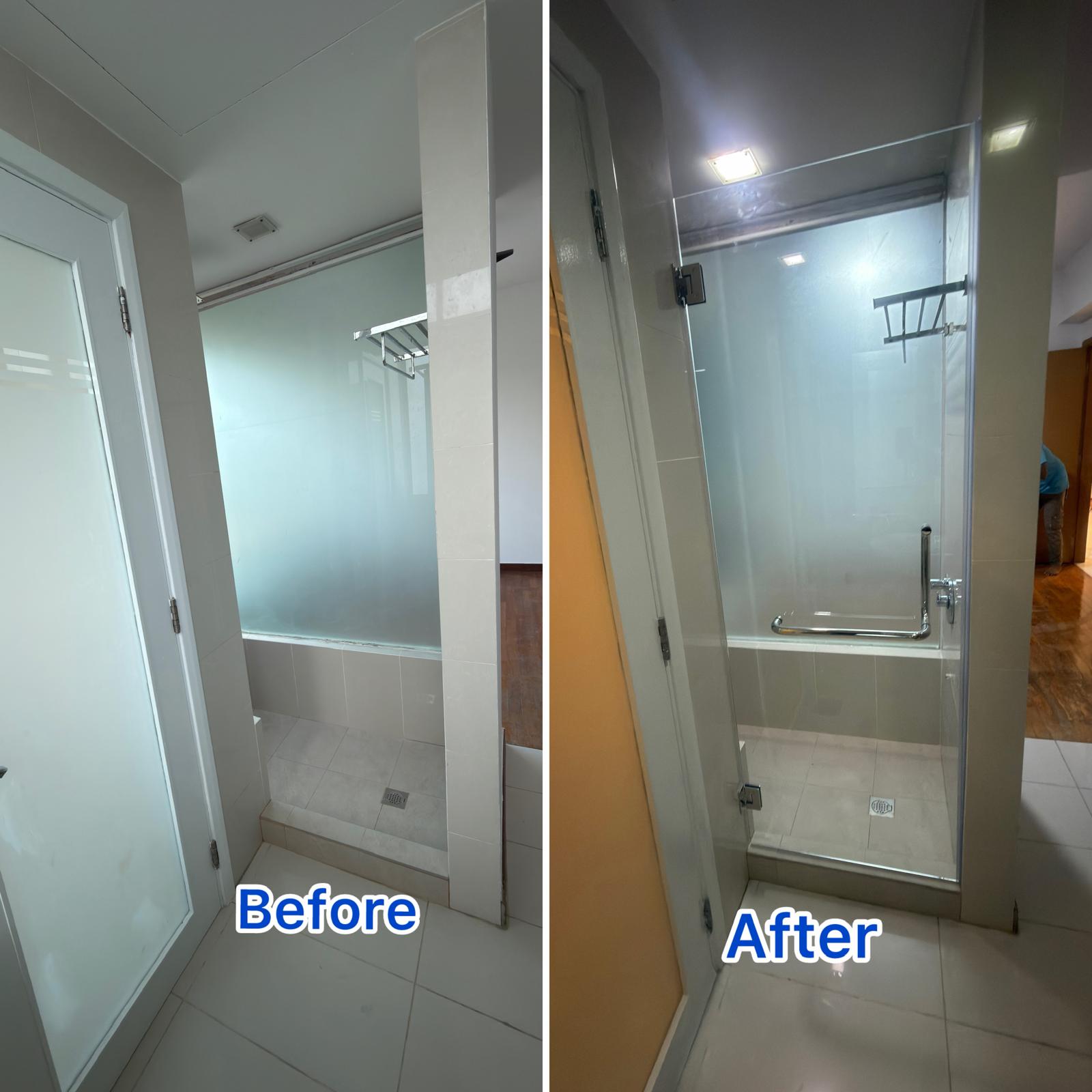 Bathroom Glass Door Installation & Shower Area Upgrade in Singapore